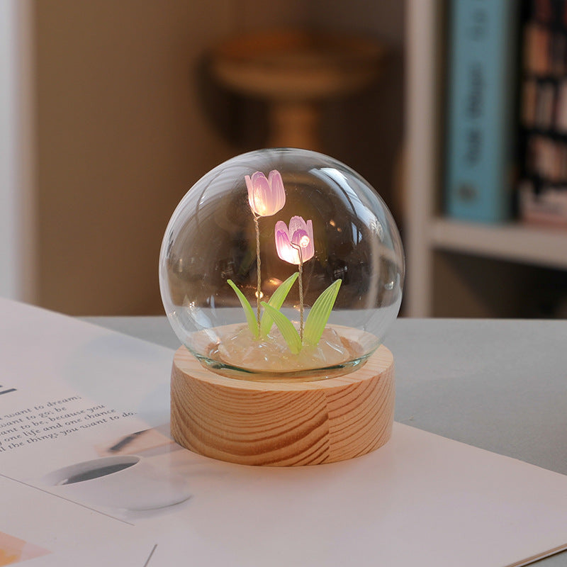 Artificial Tulip Flower Night Light Ornaments