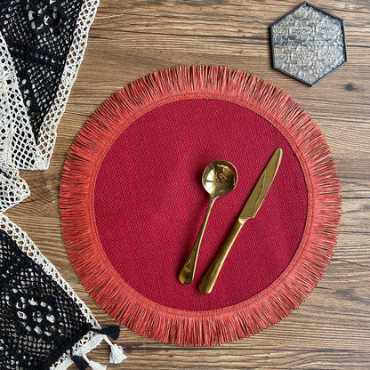 Handwoven Jute Tassel Place mats