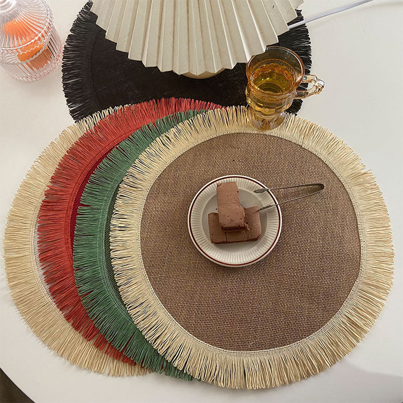 Handwoven Jute Tassel Place mats