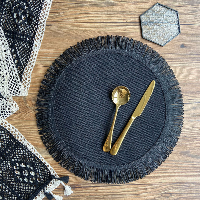 Handwoven Jute Tassel Place mats