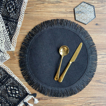 Handwoven Jute Tassel Place mats