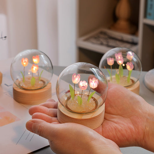 Artificial Tulip Flower Night Light Ornaments