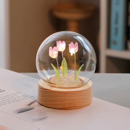 Artificial Tulip Flower Night Light Ornaments