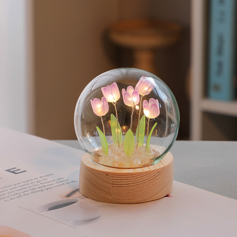 Artificial Tulip Flower Night Light Ornaments